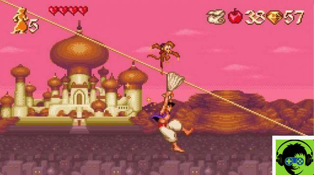 Senhas, cheats e códigos do Disney's Aladdin SNES