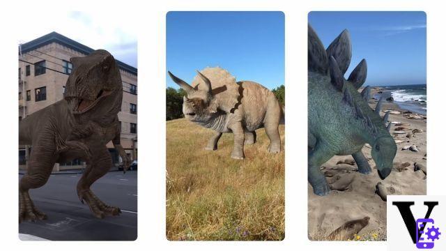 Do you want to see the dinosaurs in 3D with your smartphone? Google takes care of it