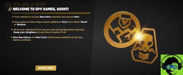 Operação de jogos de espionagem: guia Dropzone - Fortnite Capítulo 2 Saison 2