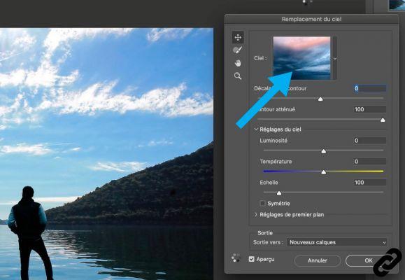 How to change the sky of a photo in 1 click with Photoshop?