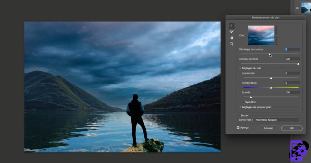 How to change the sky of a photo in 1 click with Photoshop?