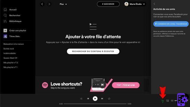 How to manage a queue on Spotify?