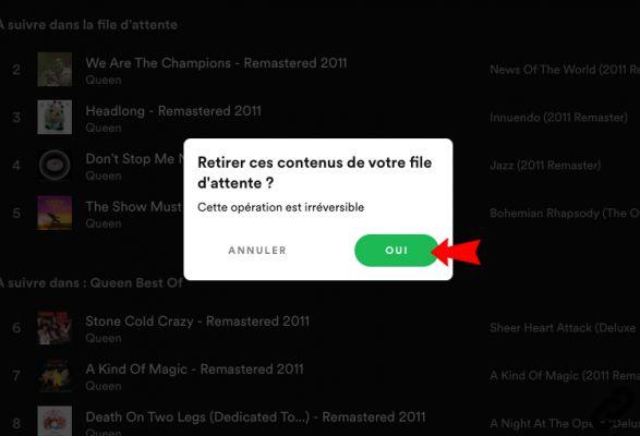 How to manage a queue on Spotify?