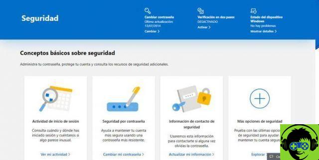 Como faço para ativar a verificação em duas etapas na minha conta da Microsoft?