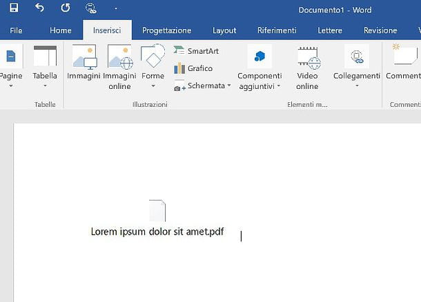 How to insert PDF into Word