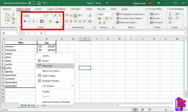 Como usar o Excel