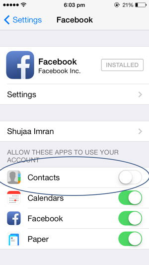 Remove Email and Facebook Contacts from iPhone Address Book