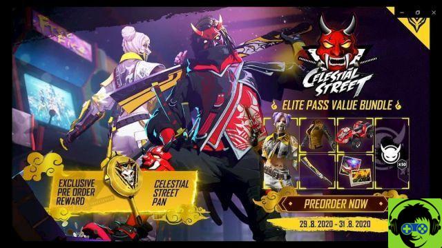 Como pré-encomendar o passe de elite da temporada 28 Celestial Street Elite do Garena Free Fire