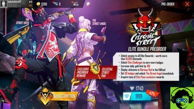 How to pre-order the Garena Free Fire Season 28 Celestial Street Elite Pass