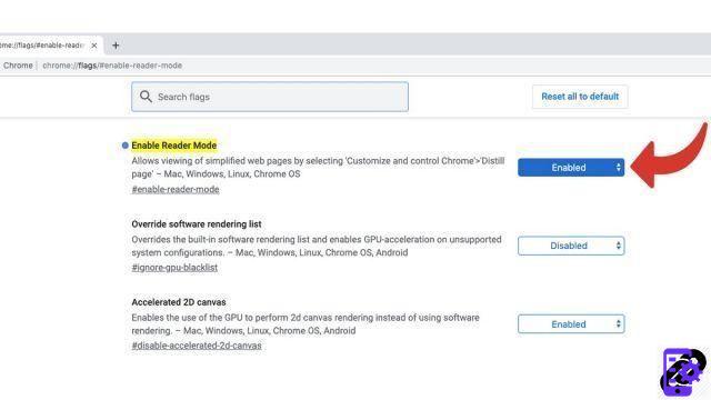 How to activate read mode on Google Chrome?