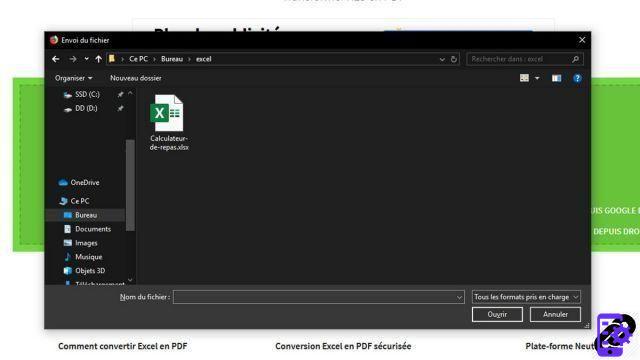 Comment convertir un fichier Excel en PDF ?