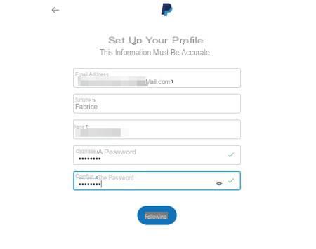 PayPal account: creation and online payments