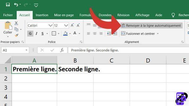How to make a line break in a cell in Excel?