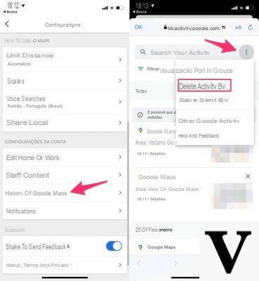 Como limpar o histórico do Google Maps