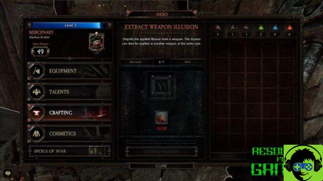 Vermintide 2 Como Remover e Aplicar illusions a Arma