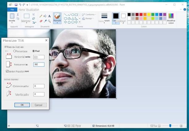 Come ridimensionare una foto con Paint