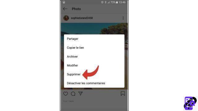 Como faço para excluir uma postagem no Instagram?