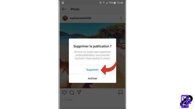 Como faço para excluir uma postagem no Instagram?