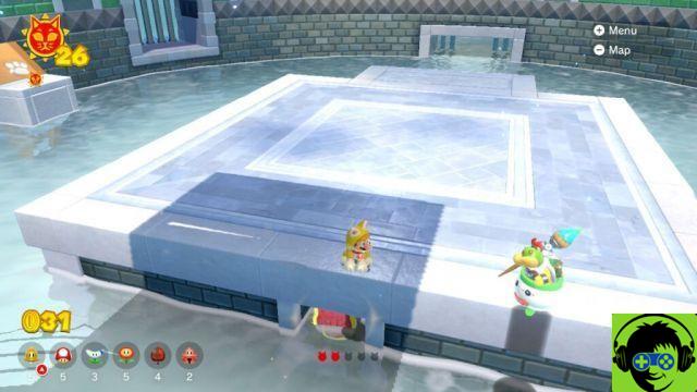 Mario 3D World: Bowser Fury - Como fazer todos os gatos brilharem | Guia 100% Clawswipe Coliseum