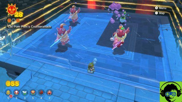 Mario 3D World: Bowser Fury - Como fazer todos os gatos brilharem | Guia 100% Clawswipe Coliseum