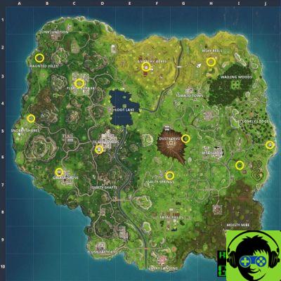 Desafios Fortnite: Onde Achar as Letras F-O-R-T-N-I-T-E