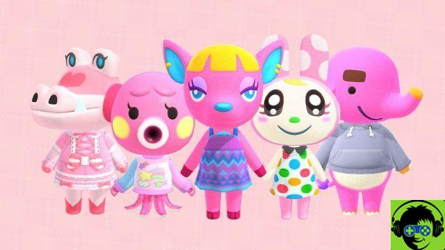 Tutti gli abitanti dei villaggi rosa in Animal Crossing: New Horizons