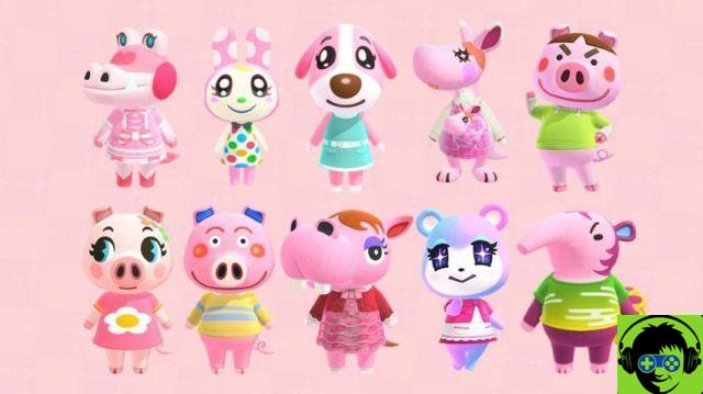 Todos los aldeanos rosados ​​de Animal Crossing: New Horizons