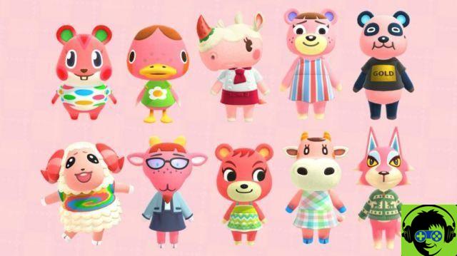 Todos los aldeanos rosados ​​de Animal Crossing: New Horizons