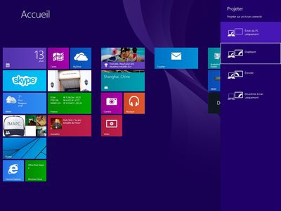 Multi-screen management: the different possible settings under Windows 8