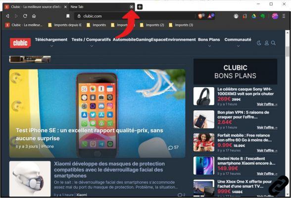 How to open and close a tab on Brave?