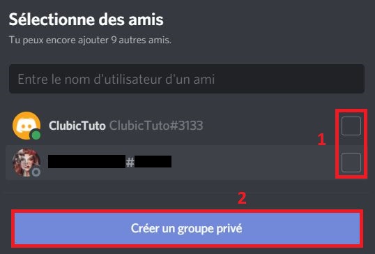 How do I create a private group on Discord?