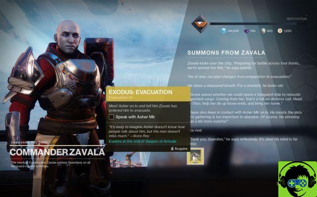 Como fazer a Exodus Escape Quest em Destiny 2