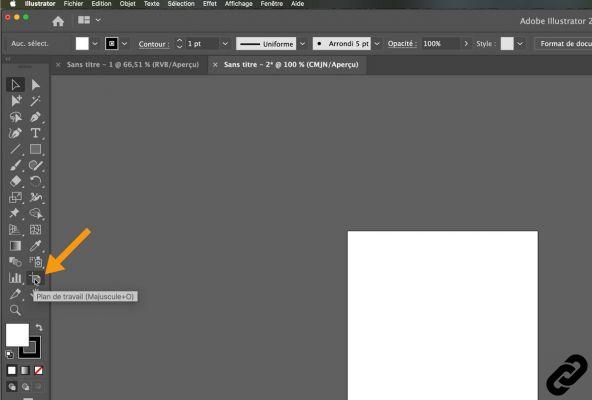 How do I change the size of my document in Illustrator?
