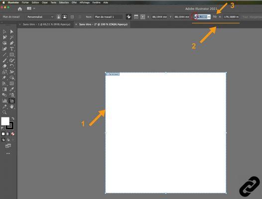 How do I change the size of my document in Illustrator?