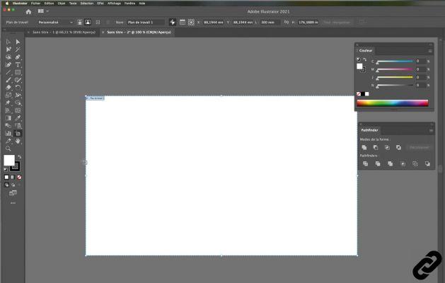 How do I change the size of my document in Illustrator?