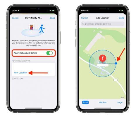iOS 15: cómo recibir una notificación si deja un dispositivo AirTag o Apple