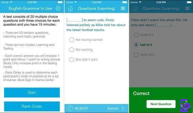 Las 10 mejores aplicaciones de gramática inglesa para iPhone