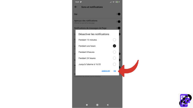 How to deactivate and reactivate notifications on Messenger?