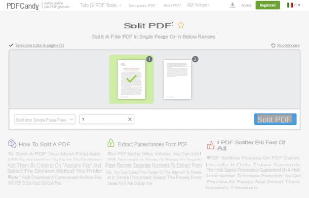 Come estrarre pagine da PDF