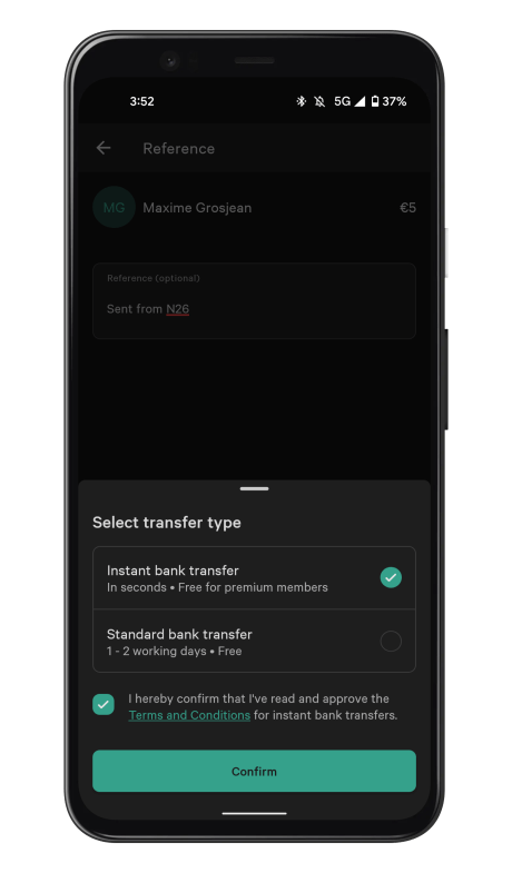 N26 finally allows you to send money instantly to another bank