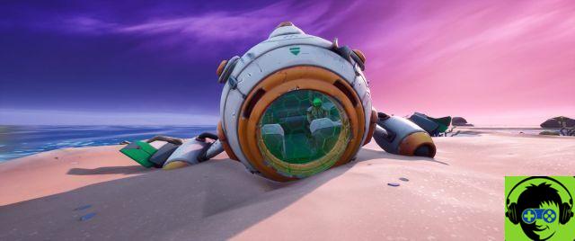 Where to find the location of the Siona spaceship and all spaceship parts in Fortnite Chapter 2 Season 3