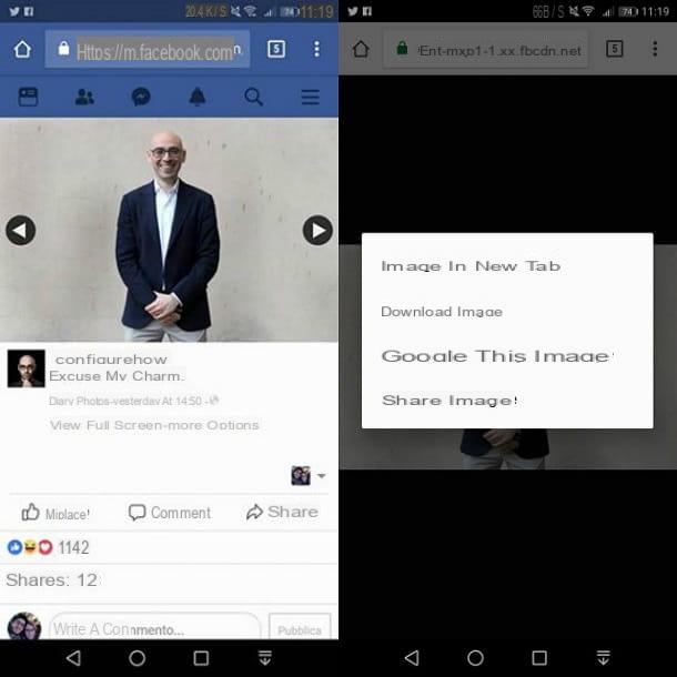 Come salvare le foto da Facebook Android