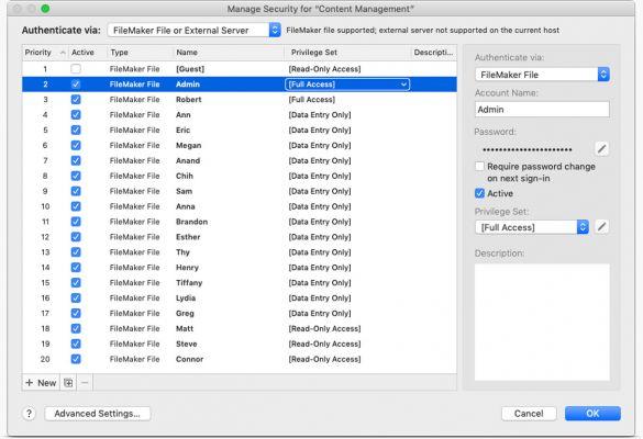 Dica 9 do Filemaker: Como restringir o acesso aos campos