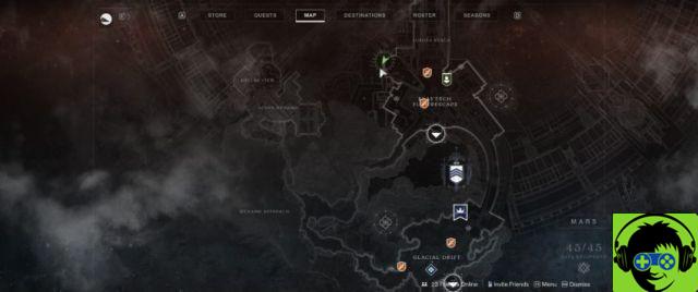 All locations of Savathun's Eye on Mars in Destiny 2