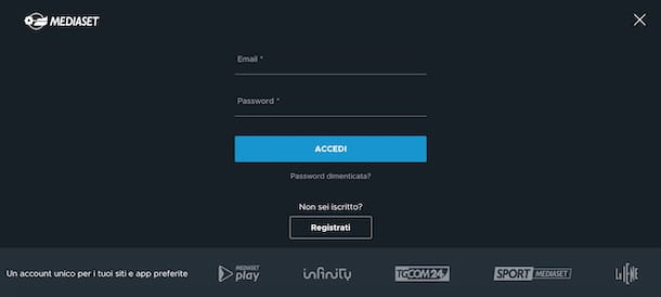 How to register on Mediaset Play