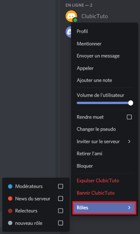 How to assign a role in a Discord server?