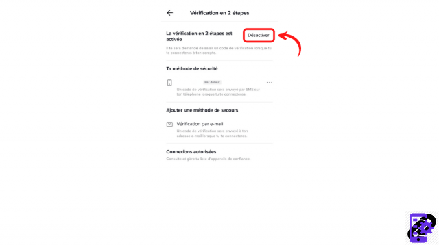 Como desativar o login de autenticação dupla no TikTok?
