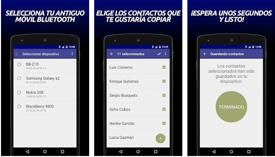 Les meilleures applications pour envoyer des contacts par bluetooth