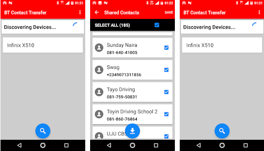 Les meilleures applications pour envoyer des contacts par bluetooth