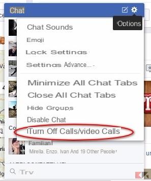 Disable Facebook Messenger Calls